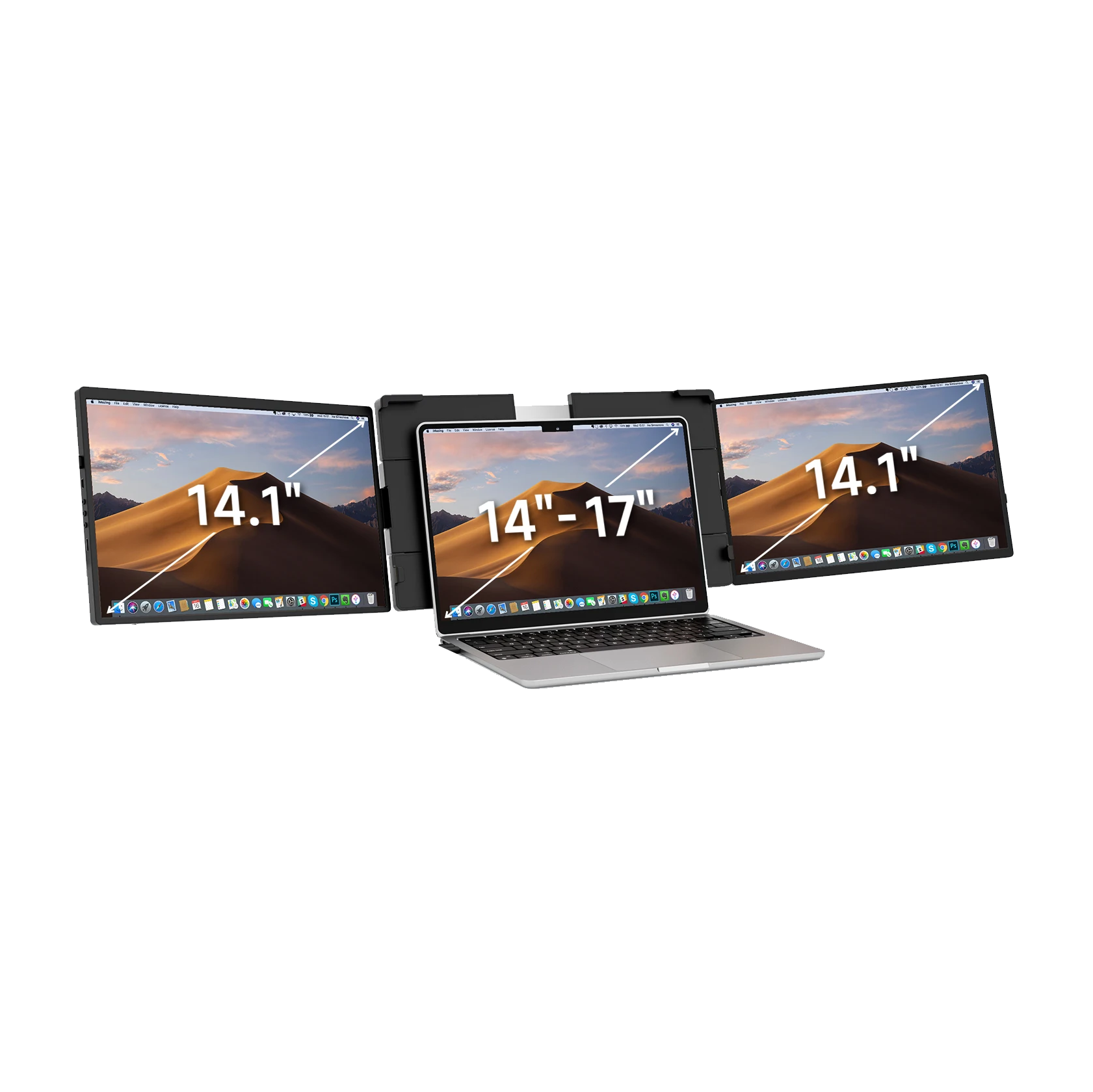 WG Dubbele Laptop Schermen 14.1 inch – Triple Screen Extender