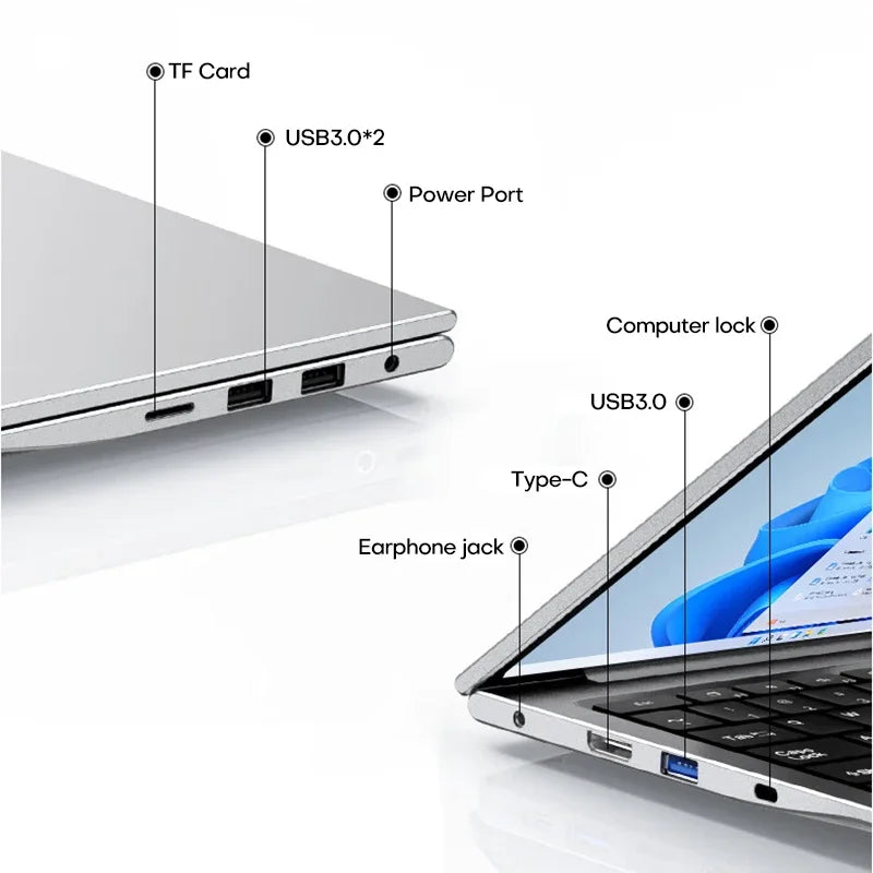 WG3 17.3” Laptop | Intel Celeron N5095 | 16GB RAM | vanaf 256GB SDD tot 2TB SDD | Windows 11 Pro