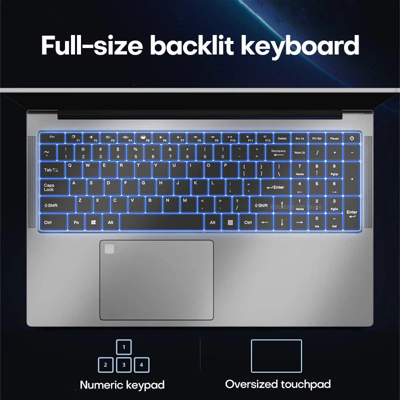 WG3 17.3” Laptop | Intel Celeron N5095 | 16GB RAM | vanaf 256GB SDD tot 2TB SDD | Windows 11 Pro