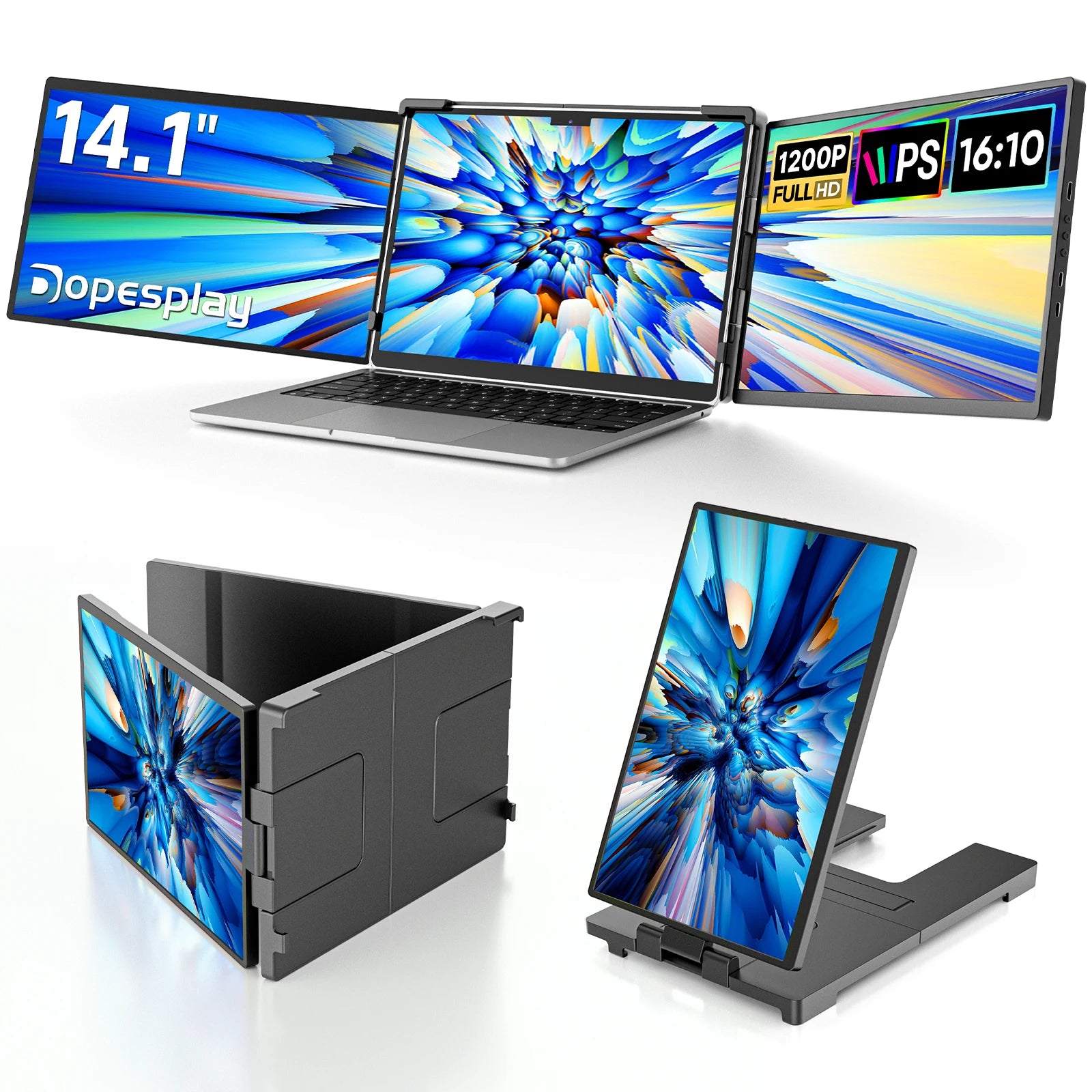 WG Dubbele Laptop Schermen 14.1 inch – Triple Screen Extender